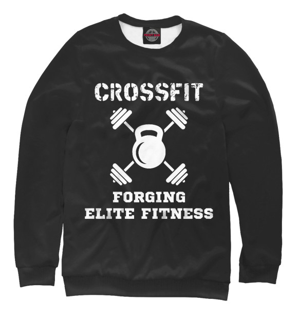 Свитшот для девочек с изображением CrossFit цвета Белый