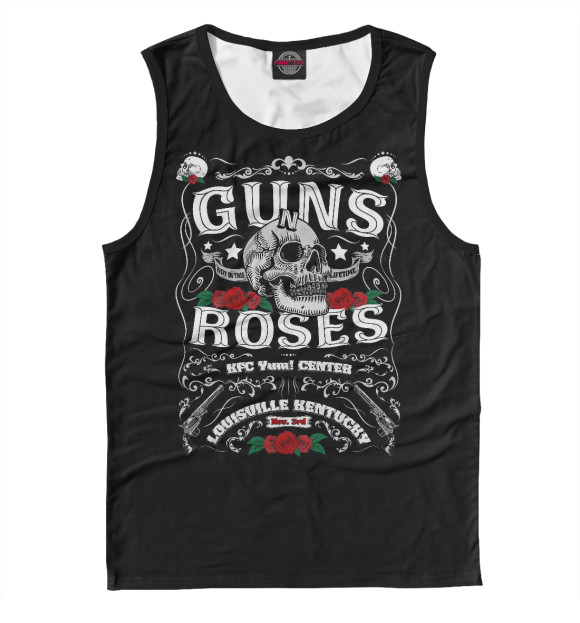 Майка для мальчика с изображением Guns N` Roses цвета Белый