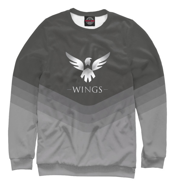 Мужской свитшот с изображением Wings Team цвета Белый