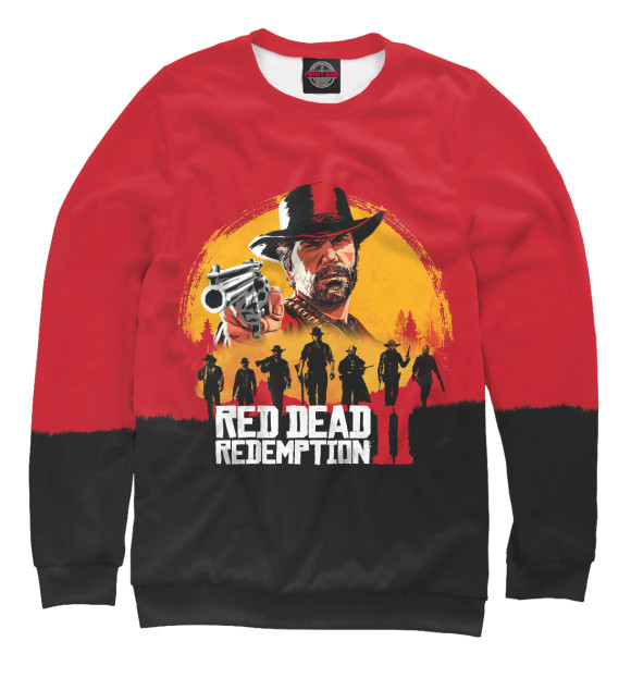 Мужской свитшот с изображением Red Dead Redemption 2 цвета Белый