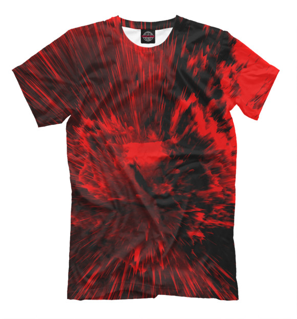 Мужская футболка с изображением Космическая абстракция цвета Темно-бордовый