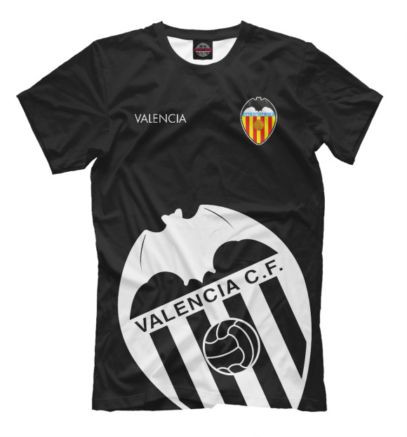 Мужская футболка с изображением Valencia цвета Белый