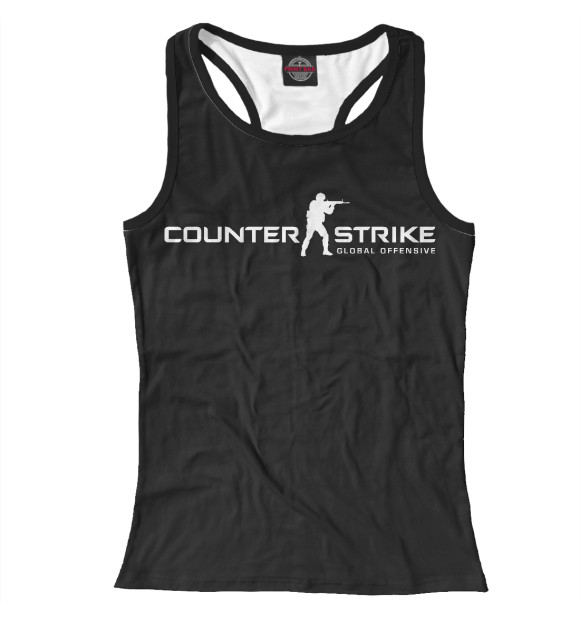 Женская майка-борцовка с изображением Counter-Strike Global Offensive цвета Белый