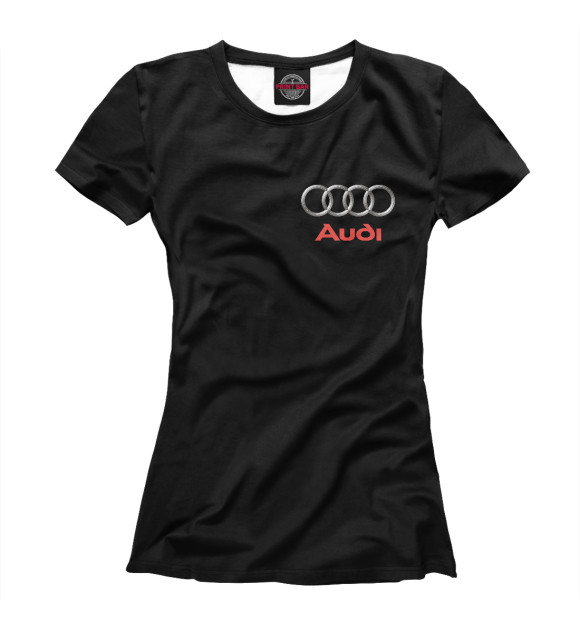 Женская футболка с изображением Audi цвета Белый