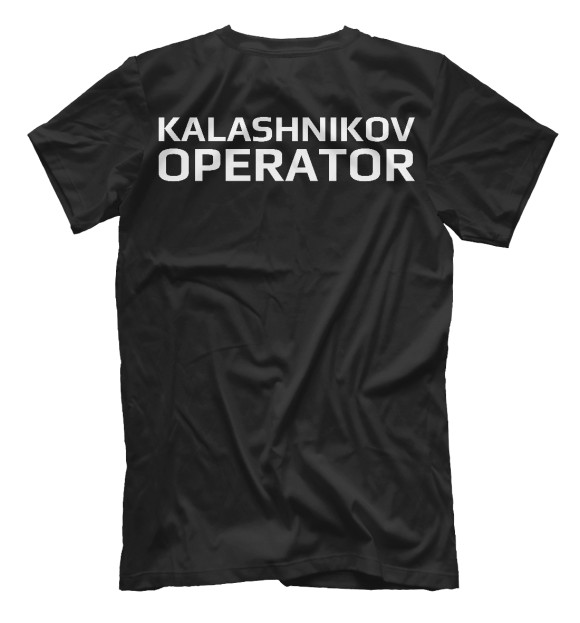 Мужская футболка с изображением Kalashnikov Operator цвета Белый