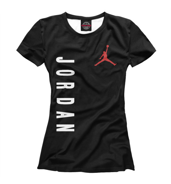 Женская футболка с изображением Michael Jordan цвета Белый