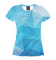 Женская футболка Синие Полигоны