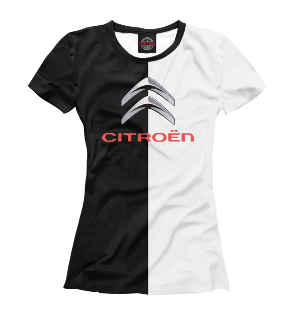 Женская футболка с изображением Citroen цвета Белый