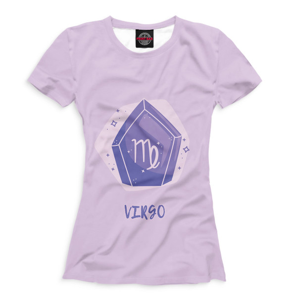 Женская футболка с изображением Virgo цвета Белый
