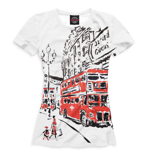 Женская футболка с изображением Лондон цвета Белый
