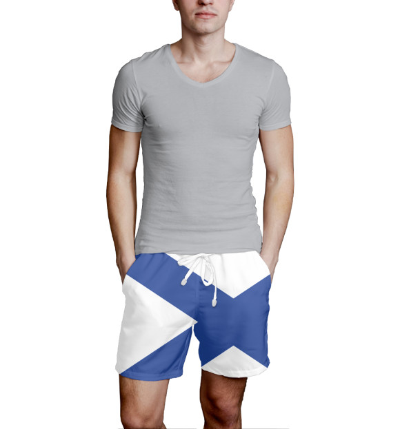 Мужские шорты с изображением ВМФ цвета Белый