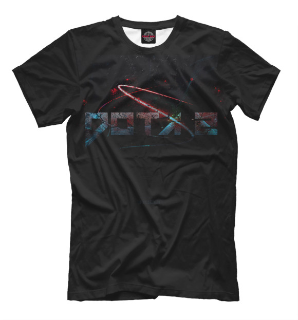Мужская футболка с изображением Dota2 цвета Черный