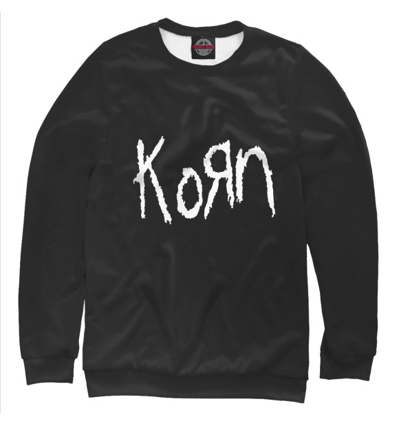 Свитшот для мальчиков с изображением Korn цвета Белый