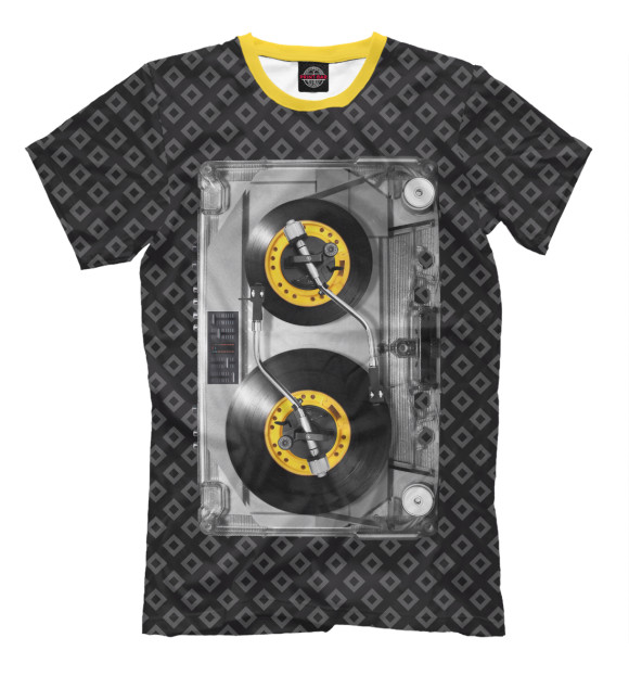 Мужская футболка с изображением DJ Tape цвета Молочно-белый