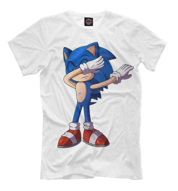Мужская футболка с изображением Sonic цвета Молочно-белый