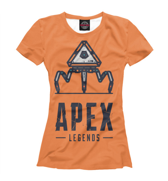 Женская футболка с изображением Apex legends loot drone цвета Белый