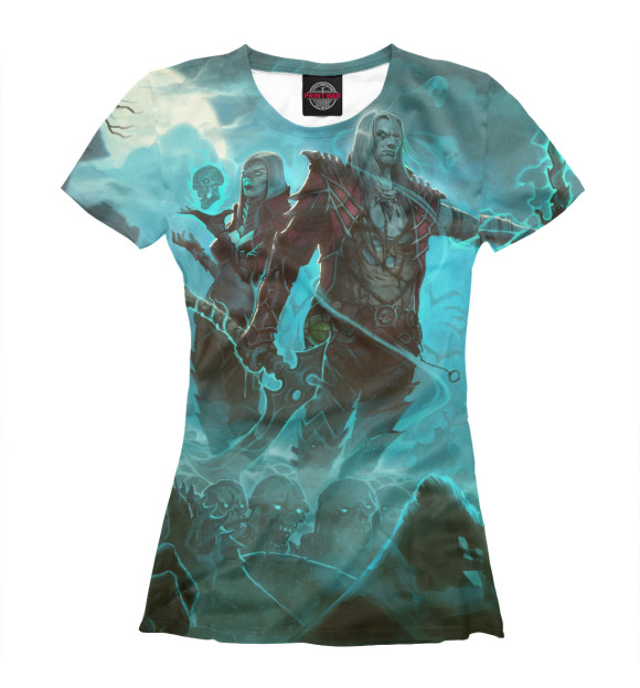 Женская футболка с изображением Diablo III цвета Белый