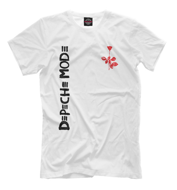 Мужская футболка с изображением Depeche Mode цвета Молочно-белый