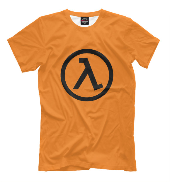 Мужская футболка с изображением Half-Life цвета Оранжевый