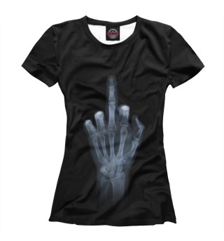 Футболка для девочек Рентген среднего пальца