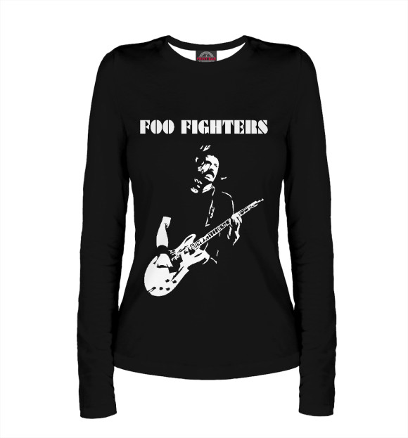 Женский лонгслив с изображением Foo Fighters цвета Белый