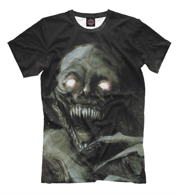 Мужская футболка с изображением Демон цвета Черный