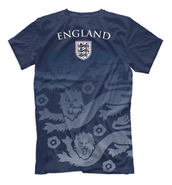 Мужская футболка с изображением Англия цвета Белый