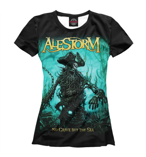 Женская футболка с изображением Alestorm цвета Белый