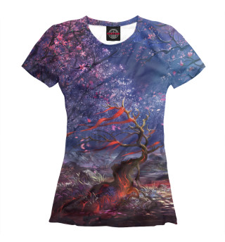 Женская футболка Ясеневый лес