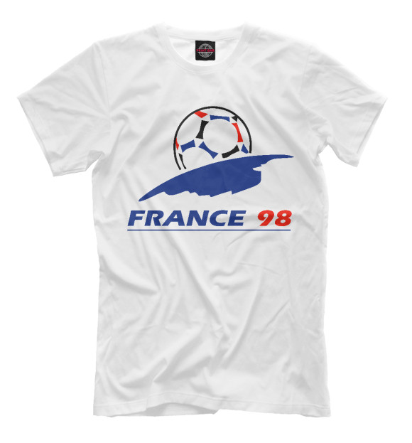 Мужская футболка с изображением France 98 цвета Молочно-белый