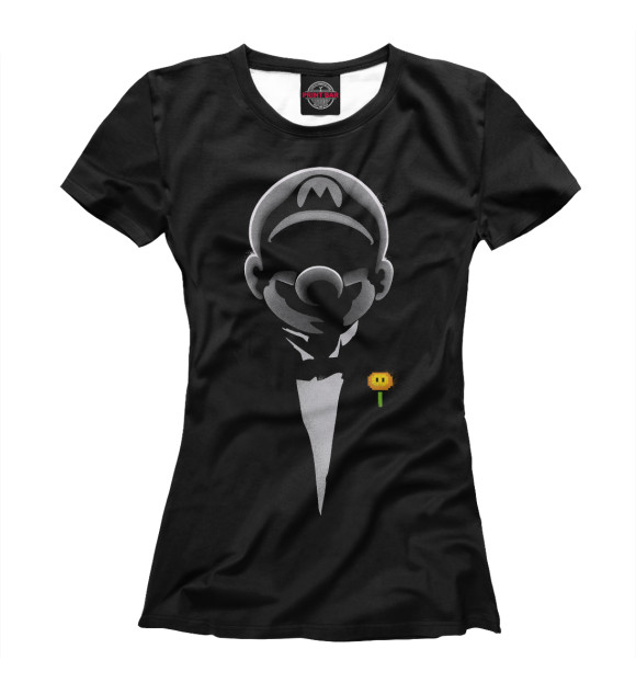 Женская футболка с изображением Mr.Mario цвета Белый