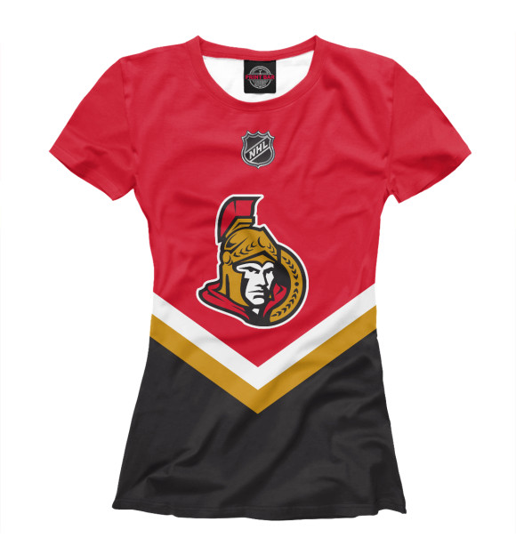 Женская футболка с изображением Ottawa Senators цвета Белый