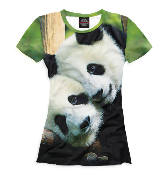 Женская футболка с изображением Панды цвета Белый