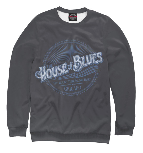 Свитшот для девочек с изображением House of Blues цвета Белый