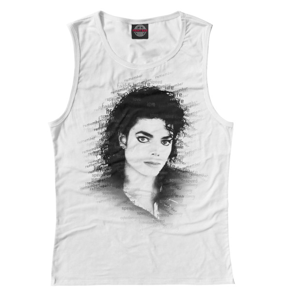 Майка для девочки с изображением Майкл Джексон цвета Белый