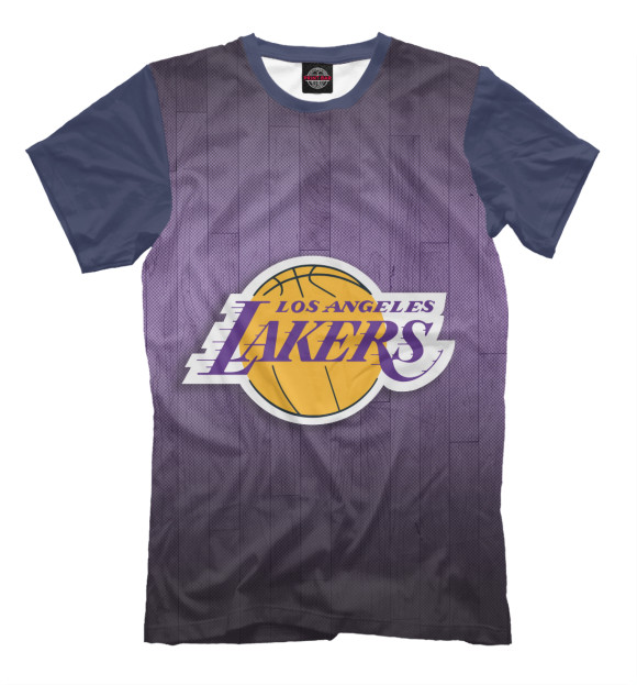 Мужская футболка с изображением Los Angeles Lakers цвета Серый