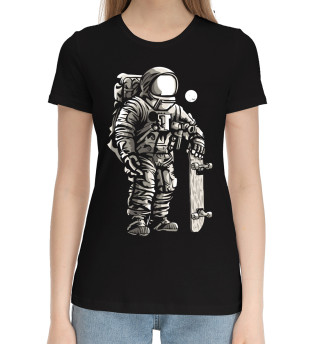 Хлопковая футболка для девочек Space skater