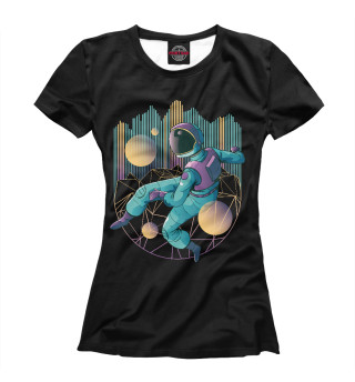 Женская футболка Техно астронавт
