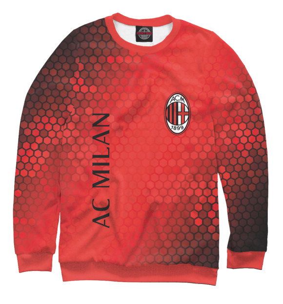Мужской свитшот с изображением AC Milan / Милан цвета Белый
