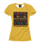 Женская футболка Африканские узоры (square)