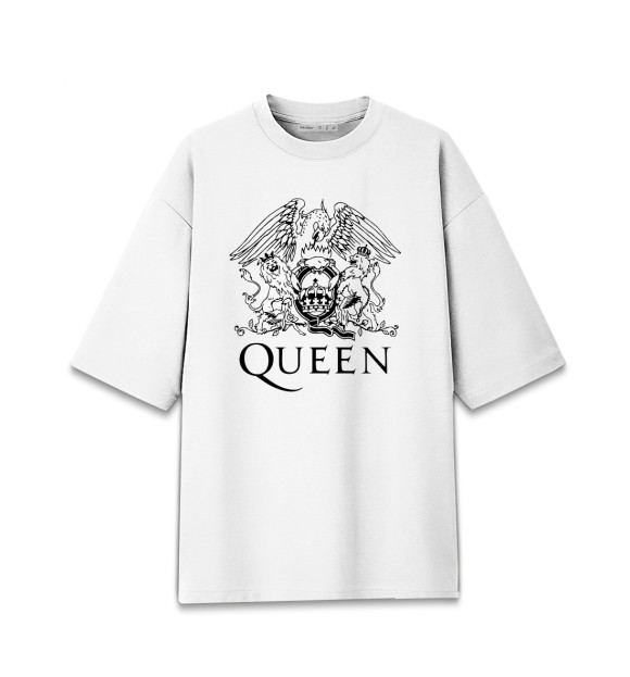 Мужская футболка оверсайз с изображением Queen цвета Белый