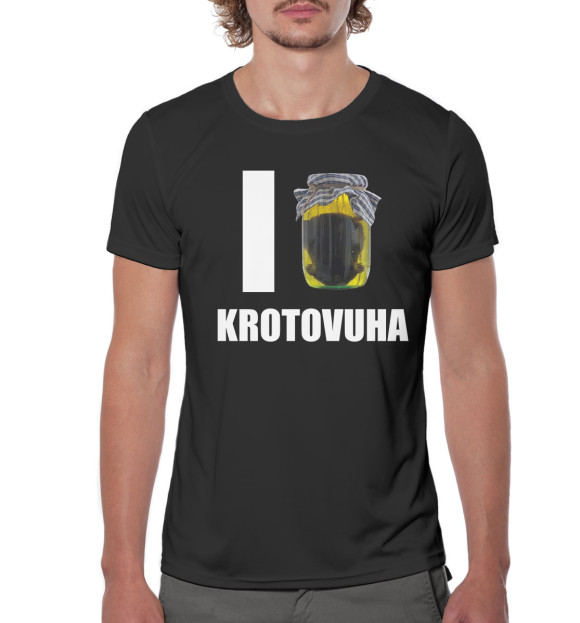 Мужская футболка с изображением Krotovuha цвета Белый
