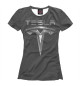 Женская футболка Tesla Metallic