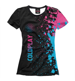 Футболка для девочек Coldplay Neon Gradient