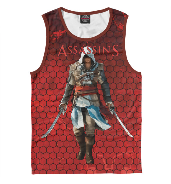 Майка для мальчика с изображением Assassin's Creed цвета Белый