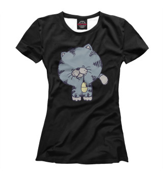 Женская футболка Котик с мышкой