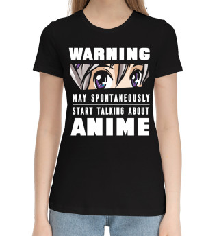 Хлопковая футболка для девочек Warning Anime