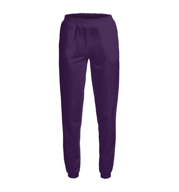 Женские спортивные штаны с изображением BTS логотип фиолетовый цвета Белый
