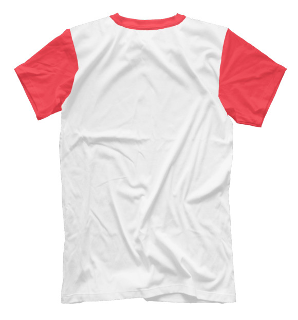 Мужская футболка с изображением Шпиц цвета Белый