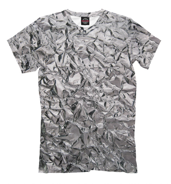 Мужская футболка с изображением Фольга 3D цвета Серый
